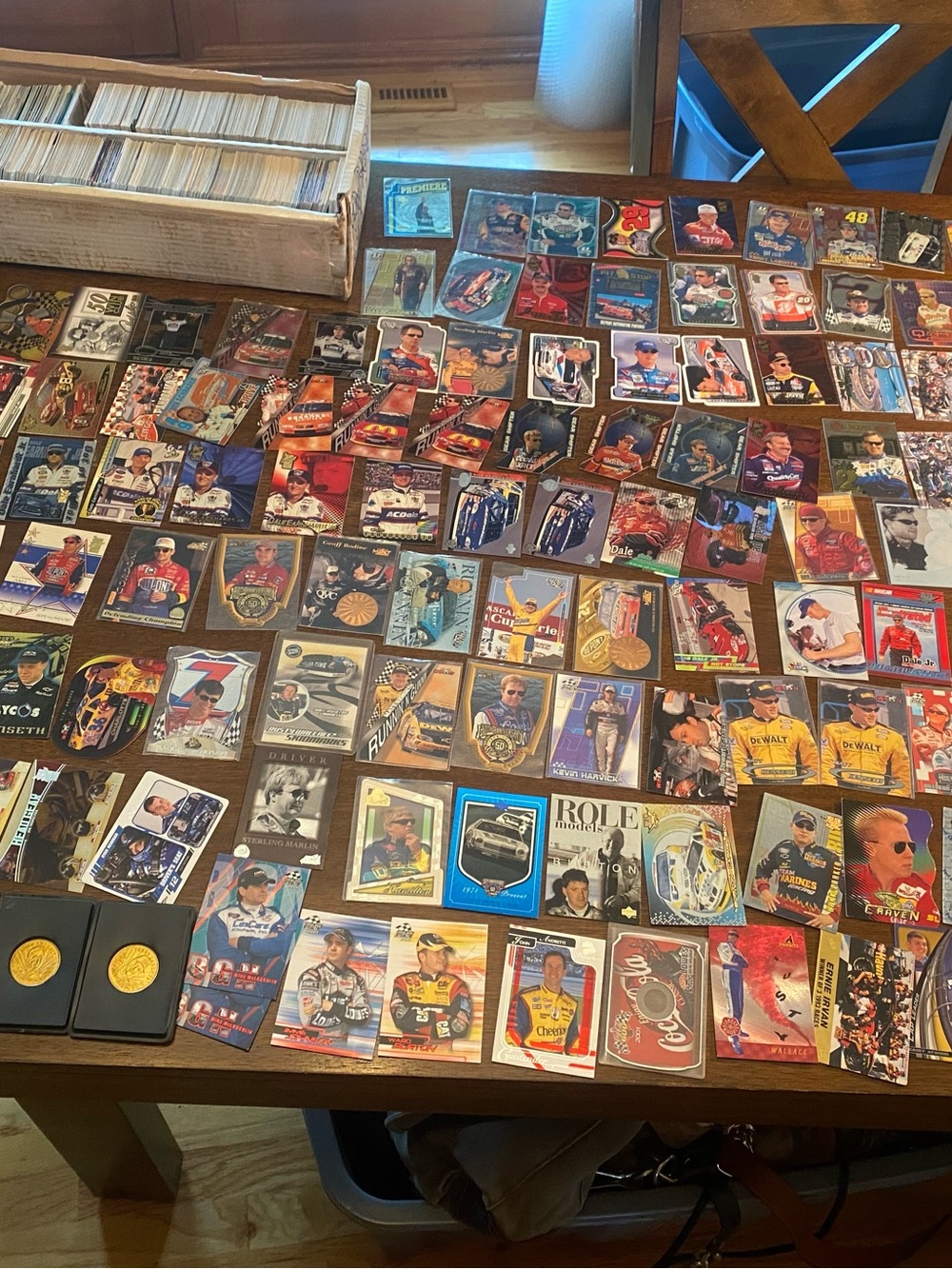 NASCAR Trading Cards Lot 1000+ Inserts Parallels Earnhardt Gordon Harvick Coins